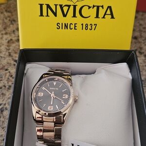 NWT Invicta Rose Gold and Black Watch, Womens